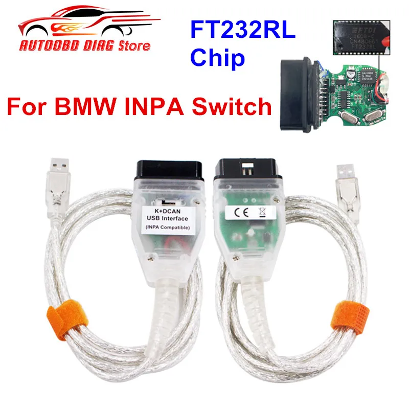 Новейший инструмент Inpa K + Can для BMW obd2 диагностический с чипом FTDI FT232RL INPA DCAN