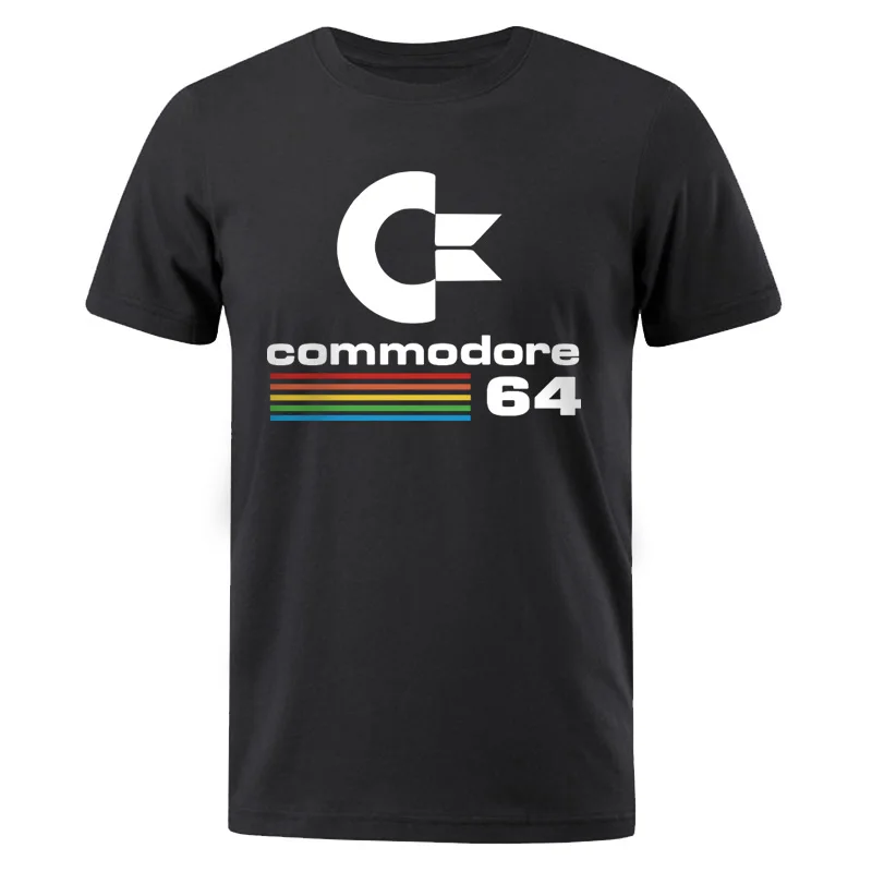Мужские футболки Лето Commodore 64 Футболка с принтом C64 SID Amiga Ретро крутой дизайн футболка с коротким рукавом Топ Футболка Мужская s одежда