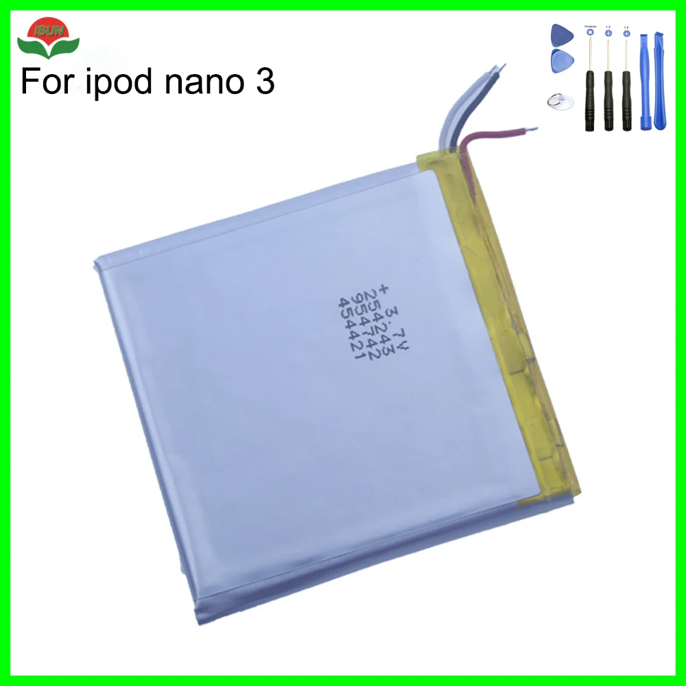 ISUN nano3 батарея 3 7 V литий-ионная Замена для iPod Nano 3-го поколения с бесплатным