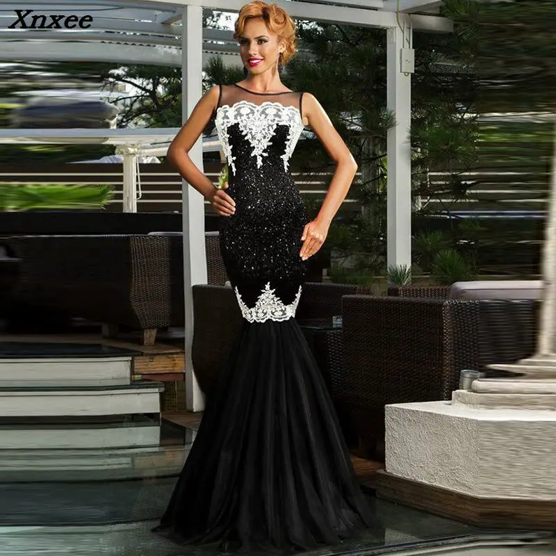 

Women 's 1920s Black Sequin Gatsby Floor Length Evening Party Dress Trumpet Maxi Long Dress Women Formal Dresses New Mermaid