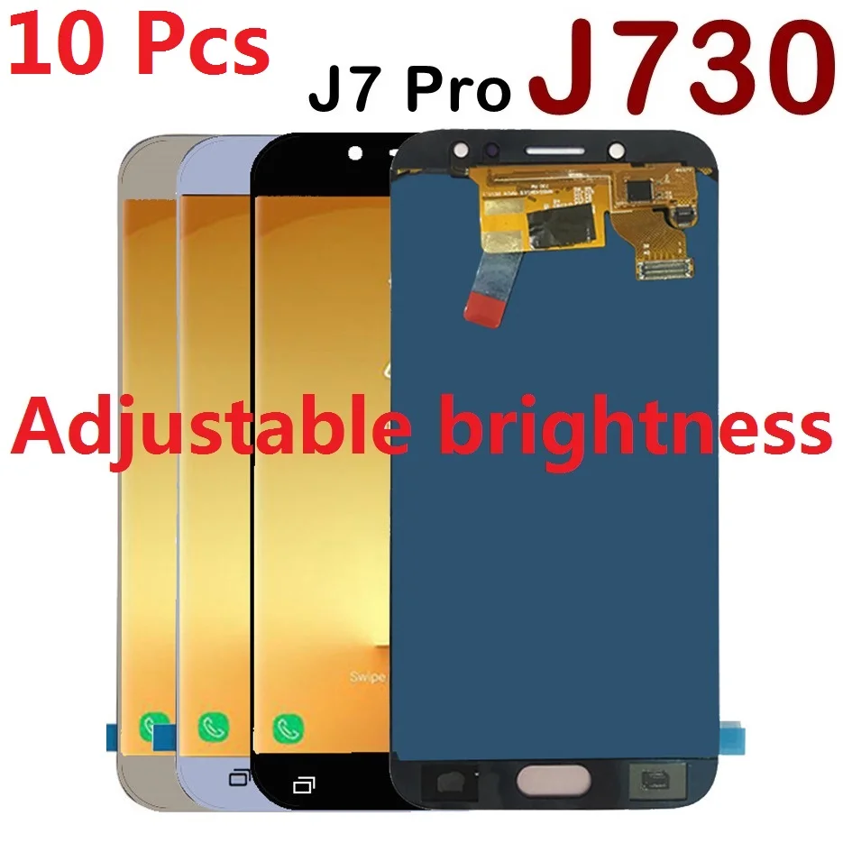 10 шт./лот для Samsung Galaxy J7 Pro 2017 J730F J730FN J730F/DS J730G J730M Регулируемый ЖК дисплей сенсорный