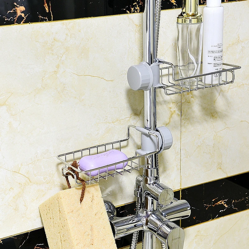 

Stainless Steel Hot Sink Hanging Storage Rack Holder Faucet Clip Bathroom Kitchen Dishcloth Clip Shelf Drain Dry Towel Organizer