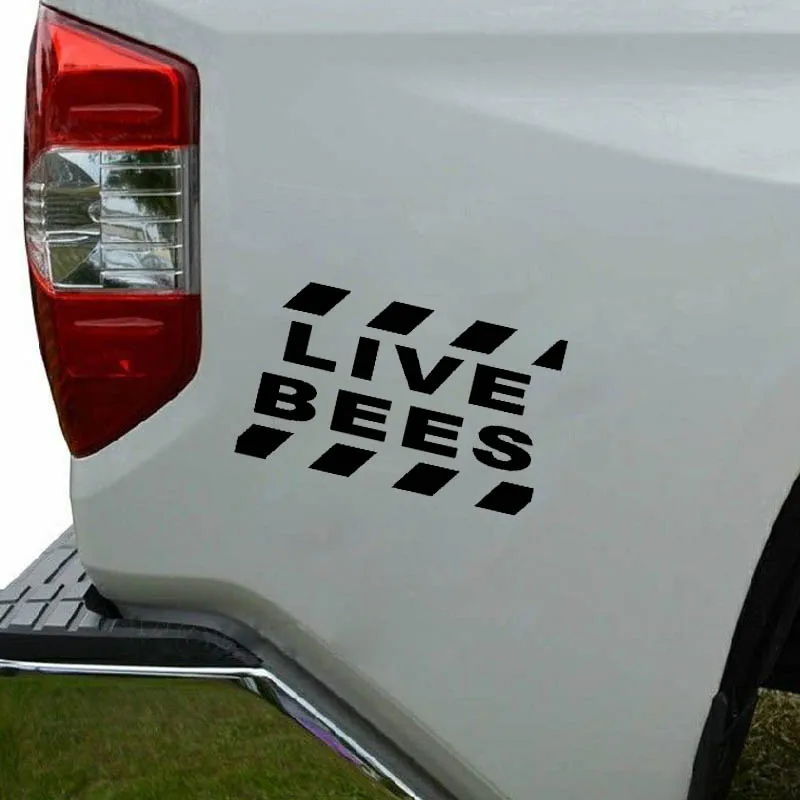 YJZT 15.2CM*9.2CM Live Bees Car Sticker Vinyl Decal Black/Silver C19-0101 | Автомобили и мотоциклы