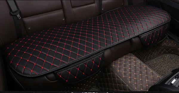rear 1 red line Чехол для автокресла из искусственной кожи, универсальный чехол для салона автомобиля, защита на переднюю и заднюю часть, четыре сезона, аксессуары для интерьера - Название цвета: rear 1 red line