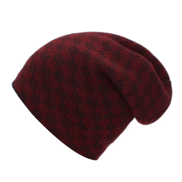 wine red YOUBOME, вязаная шапка, для женщин, Skullies Beanies, зимние шапки для мужчин, маска, шерсть, плед, Gorros Bonnet, теплая, мягкая, толстая, мужская шапка, шапка - Цвет: wine red