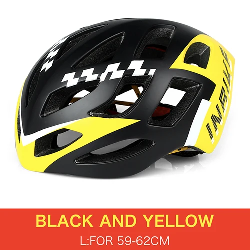 Black and Yellow INBIKE велосипедный шлем цельный литой шлем защитные велосипедные аксессуары легкие 255 г мужской шлем для горного велосипеда - Цвет: Black and Yellow