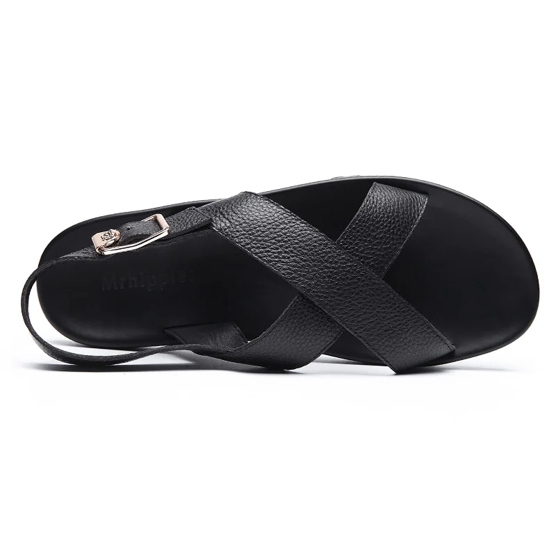 mrhippies Men's Sandals Summer Leather Beach Shoes Casual 2017 New Backhair Anti-slip Slippers | Обувь