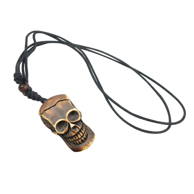 1 шт. кость тибетского яка резной череп тотемная подвеска ожерелье талисман