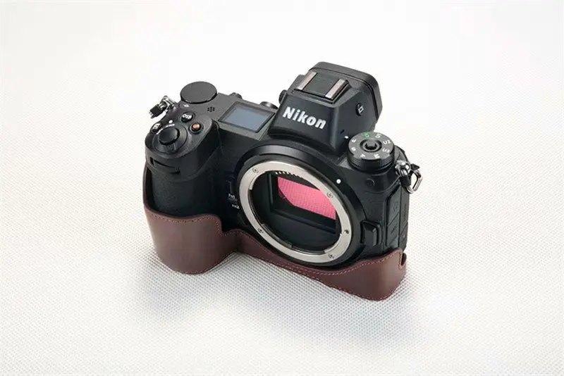 Чехол из искусственной кожи для камеры, сумка на половину тела для камеры Nikon Z7 Z6, ремешок на запястье, профессиональная Нижняя крышка