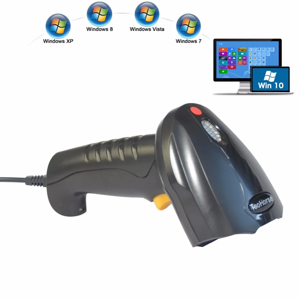 Ручной usb-сканер штрихкодов проводной лазер 1D считыватель штрих кода с