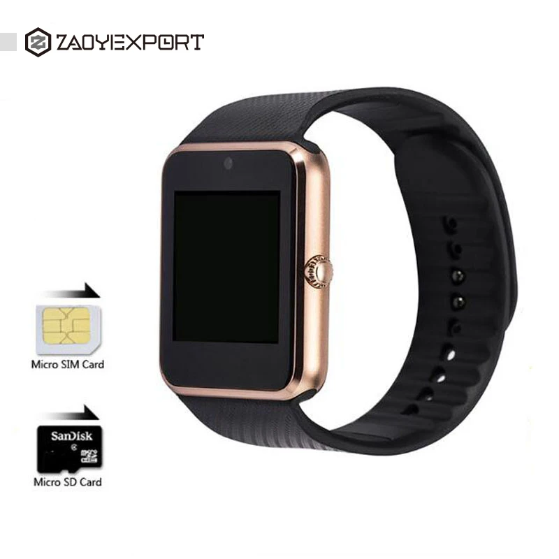 Zaoyiexport Bluetooth Smart Watch gt08 Носимых устройств поддержка SIM карты памяти для iphone huaiwei Xiaomi