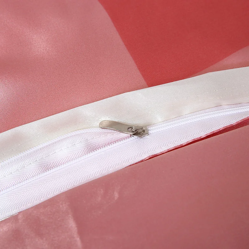 Сатиновое шелковое постельное белье Королевский размер в полоску клетку с