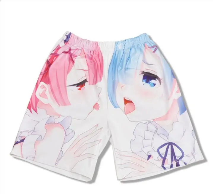Re: Zero kara Hajimeru Isekai Seikatsu Nul рам и рем шорты Onderkleding Mannen Vrouwen Volwassen пляжные | Мужская