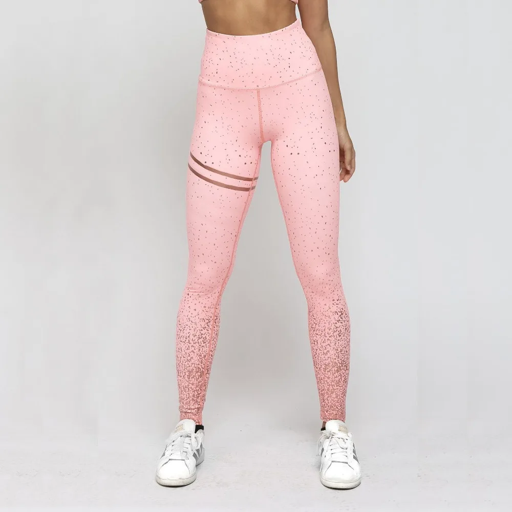 Высокая талия упражнения Леггинсы для женщин дамы мода 2018 г. граффити печати