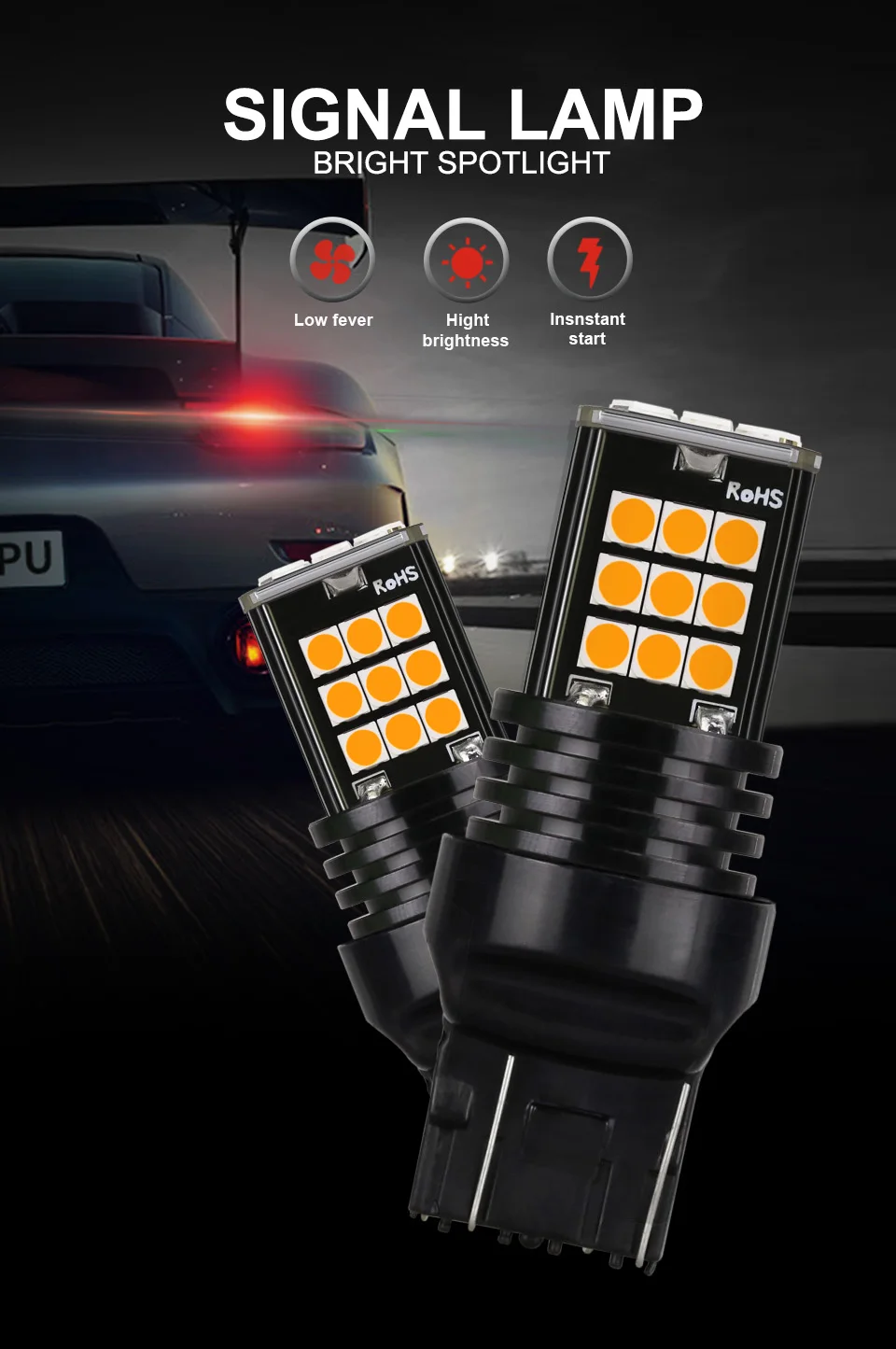 Nlpearl 2x автомобиль светодиодный 1156 BA15S P21W BAU15S Led 1157 Bay15d Led T20 7440 W21W 7443 Светодиодная Поворотная сигнальная лампа стоп-сигнал светильник Фары заднего хода