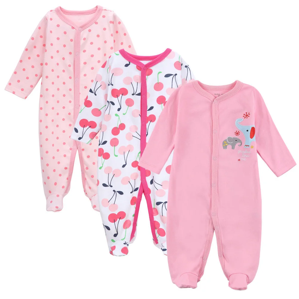 3 шт./партия детские комбинезоны из мягкого хлопка детская одежда с рисунком