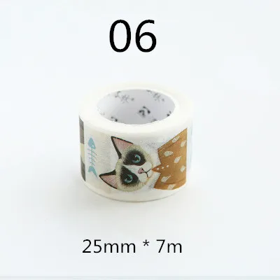 DIY Украшение скрапбукинг планировщик маскирующая васи лента rilakkuma jiataihe kawaii милый скотч с принтом "Кошка" этикетка наклейка канцелярские товары - Цвет: 06