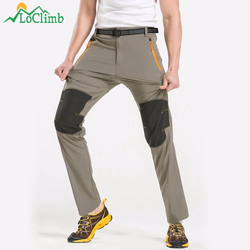 LoClimb нейлоновые эластичные быстросохнущие походные брюки для женщин и мужчин, летние водонепроницаемые спортивные брюки для отдыха на открытом воздухе, походные брюки, AW021