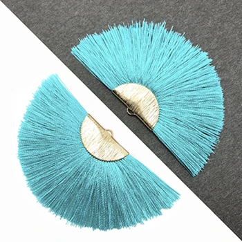 Aliexpress Высокое качество L132/4 см/веер и кисточка/золотыми кисточками/Ювелирные изделия/Аксессуары для изготовления ювелирных изделий/шелковые кисточки/2 шт./пакет - Цвет: L13208