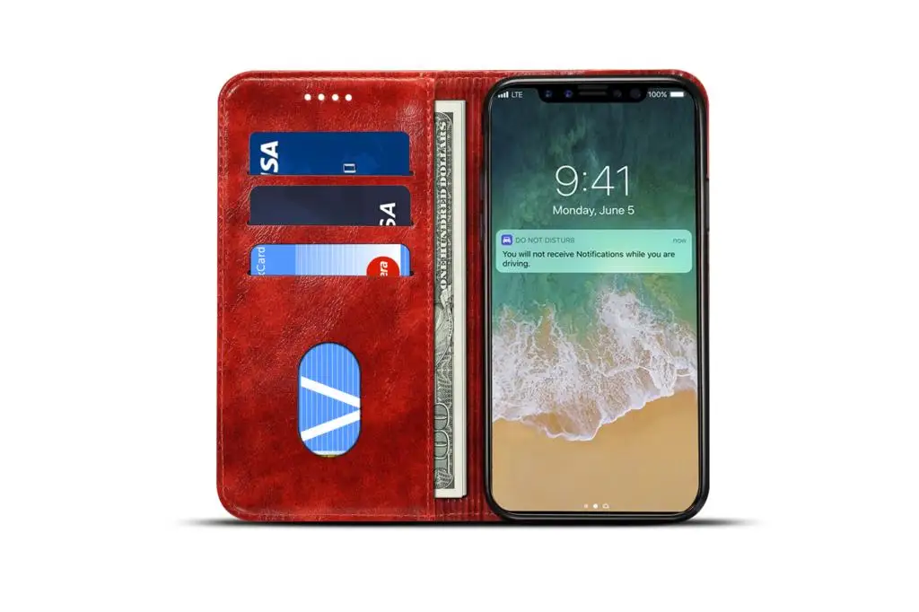 Винтажный кожаный чехол для телефона для iPhone X, 7, 8 Plus, 6, 6 S Plus, флип-чехол, роскошный Магнитный кошелек, подставка, чехол, чехол для iPhone 7 Plus