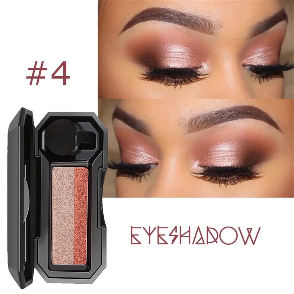 2 color Stamp Shimmer Eyeshadow Palette Makeup Powder Flexibility long Lasting Fashion makeup eye shadow palette Cosmetics 2019 |