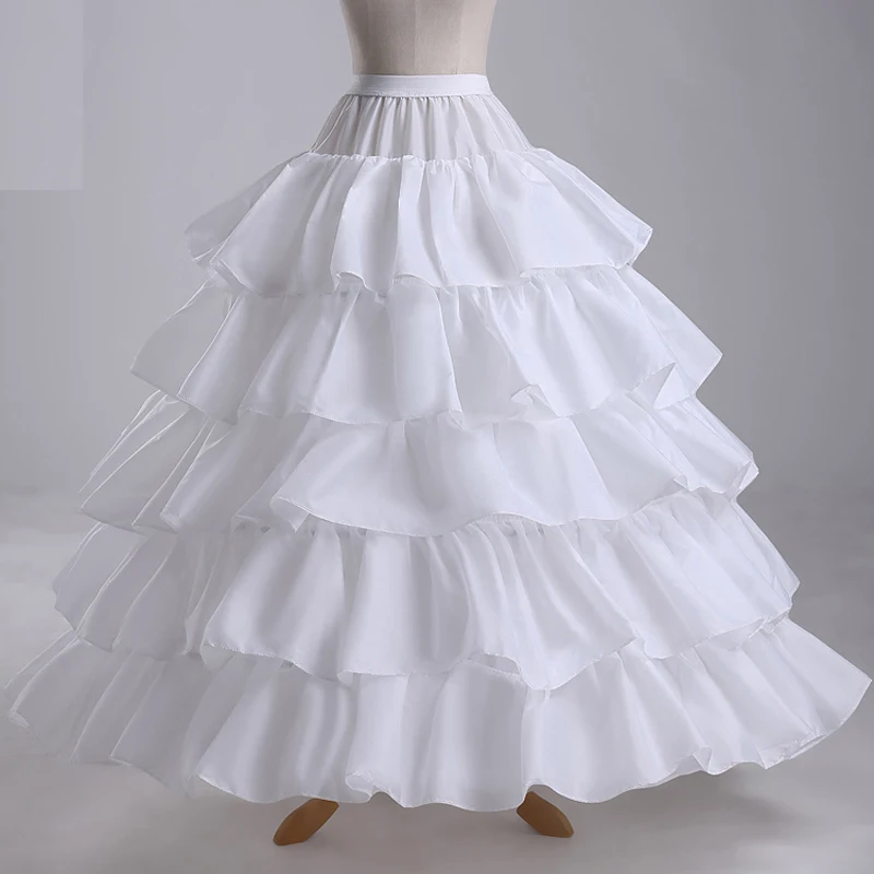 

White Rococo Prom Skirts Gown Reenactment Gothic Hoop-Skirt