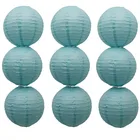 Горячая Распродажа, 1 шт., Синие китайские бумажные фонари 10152025303540 см, круглые бумажные шариковые лампы, лампы для свадьбы, рождественской вечеринки, Декор