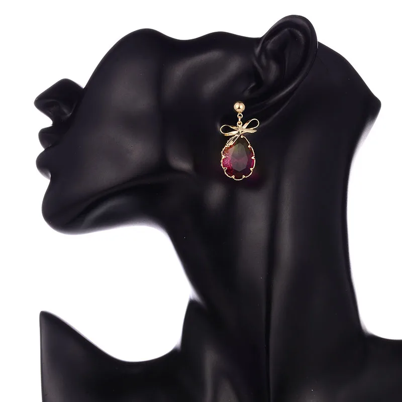 Женские Висячие серьги с кристаллами и цирконием золотого серебряного цвета