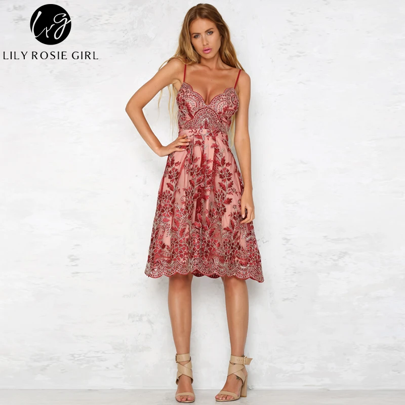 Lily Rosie Girl women 2018 белое сексуальное летнее праздничное платье с открытыми плечами и