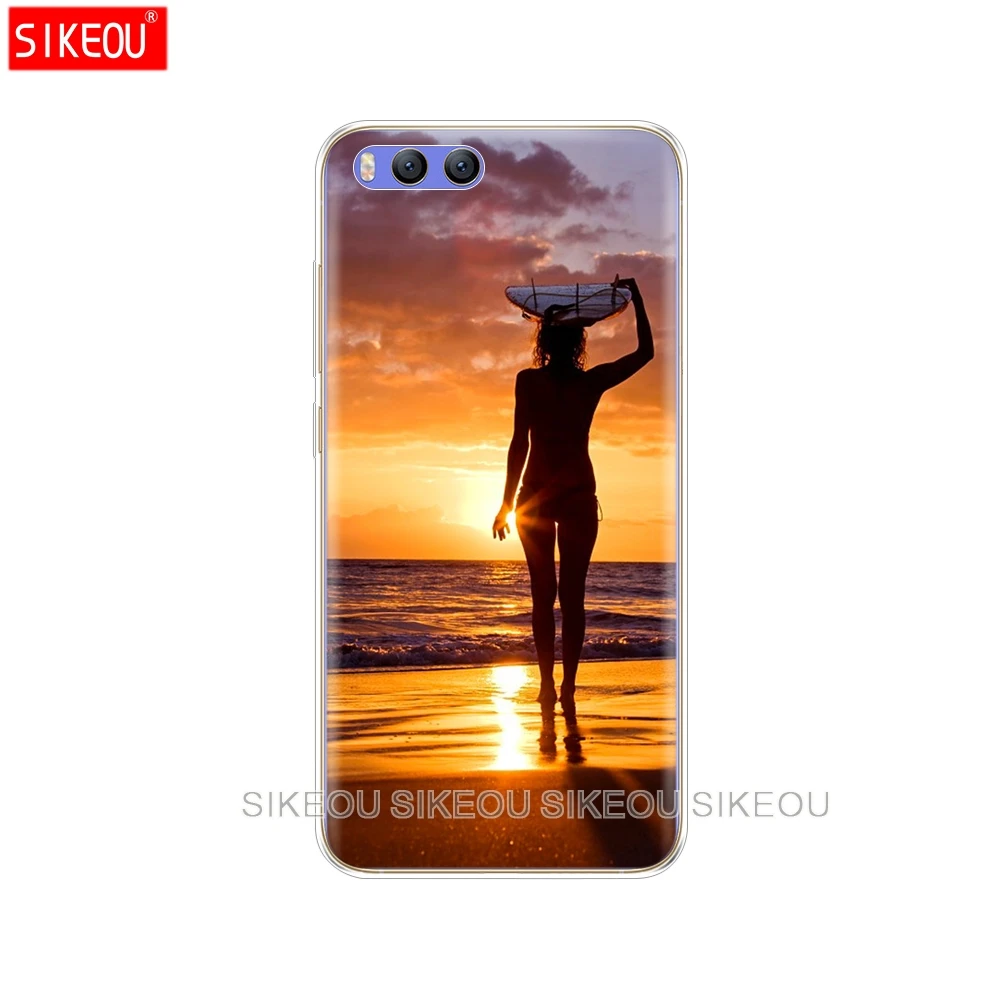 Силиконовый чехол для Xiaomi Mi 8 8SE A1 A2 5 5S 5X 6 Mi5 MI6 NOTE 3 MAX Mix 2 2S с морской волной серфинга