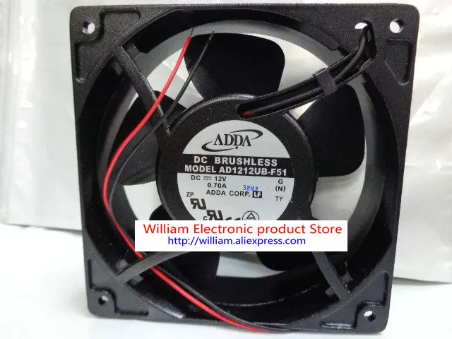 

New original ADDA AD1212UB-F51 DC12V 0.70A iron frame high to 12038 12CM cooling fan