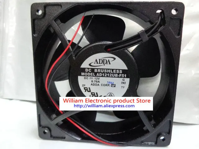 Новый Оригинальный ADDA AD1212UB F51 DC12V 0.70A железный каркас высокое до 12038 12 см