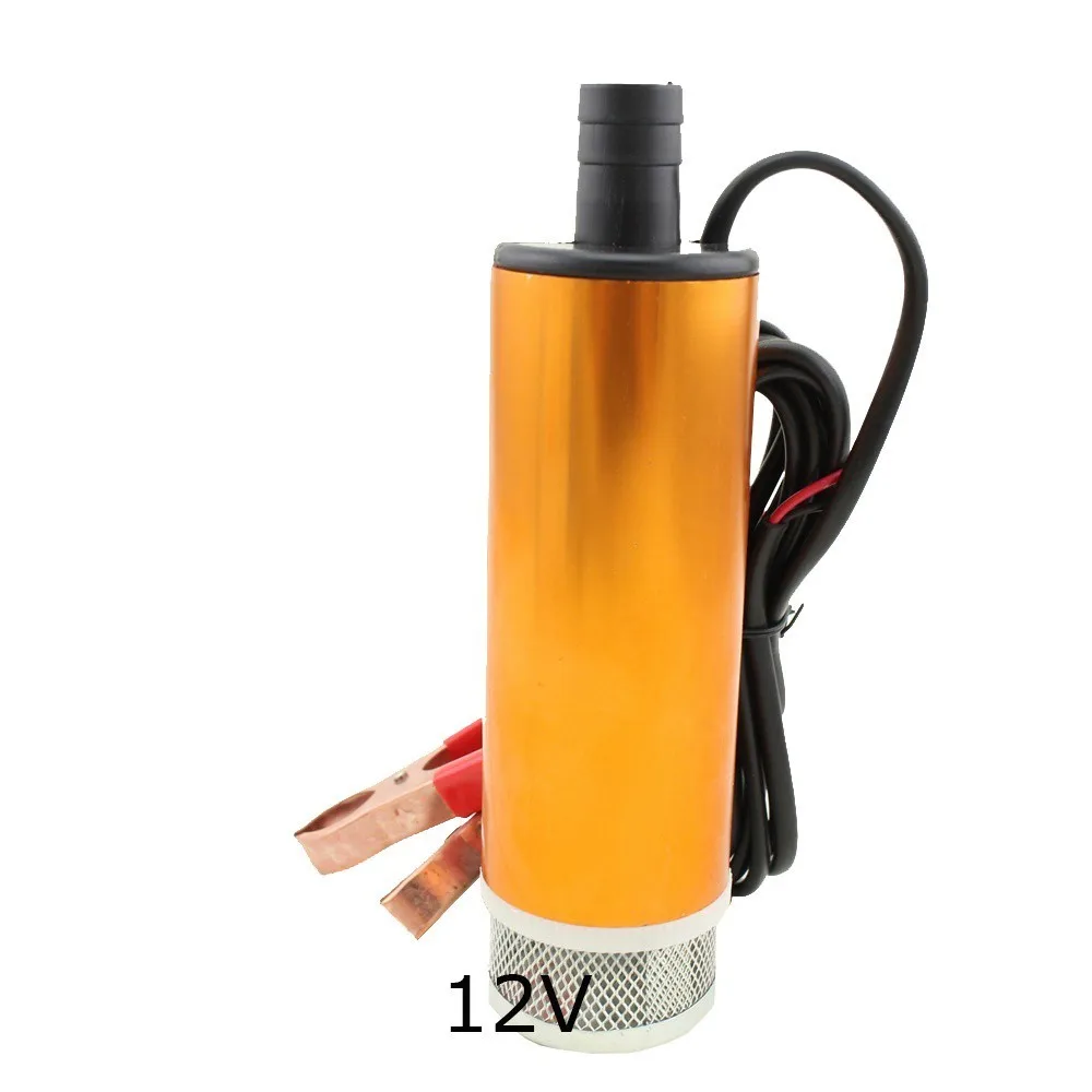 no gun 12V Дизельное топливо перекачки масляный насос погружной DC 12 В 24 в инструмент для заправки топлива с пистолетом потока 30L - Напряжение: no gun 12V