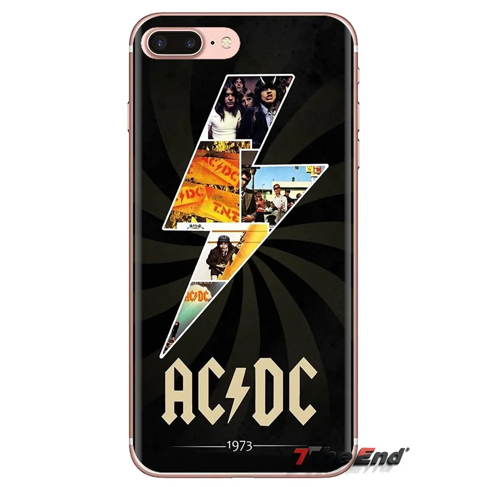 AC DC Transparent Soft Cases Covers For Samsung Galaxy A3 A5 A7 A9 A8 Star A6 Plus 2018 2015 2016 2017 |