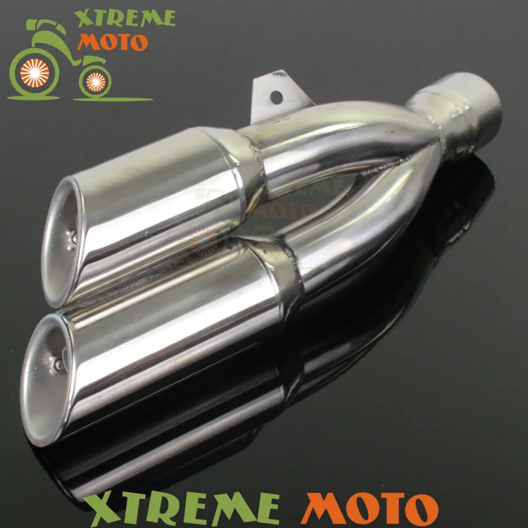 Универсальный глушитель выхлопной трубы двойной для мотоцикла мотокросса