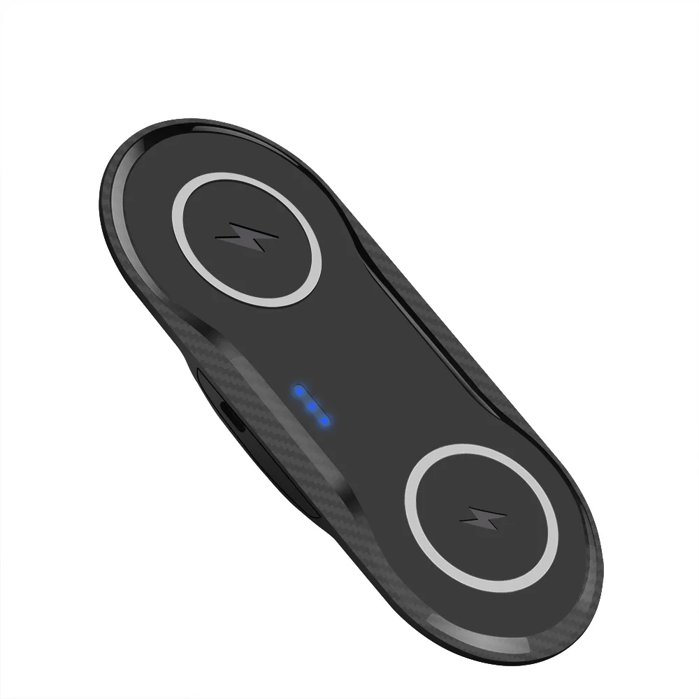 Black FDGAO 2 в 1 двойное Qi Беспроводное зарядное устройство для iPhone 11 X XS MAX XR 8 Беспроводная зарядная подставка для samsung S8 S9 S10 Note 10 9 8 - Тип штекера: Black