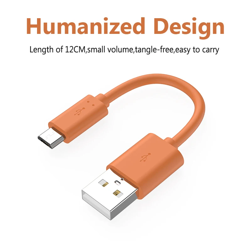 2 Pack JianHan Micro USB Cable 12CM Fast Charge & Data Sync Cables for Xiaomi Redmi Samsung S7 Huawei P8 Mate 8 LGV10|cable usb usb|usb cableusb