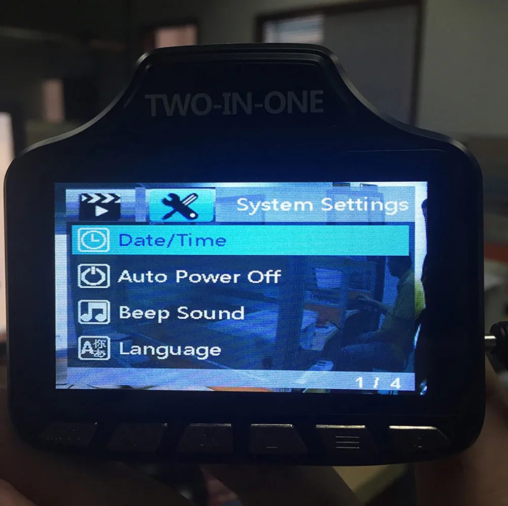 2 в 1 720P 12V HD lcd экран Автомобильный видеорегистратор камера видео регистратор радар детектор скорости