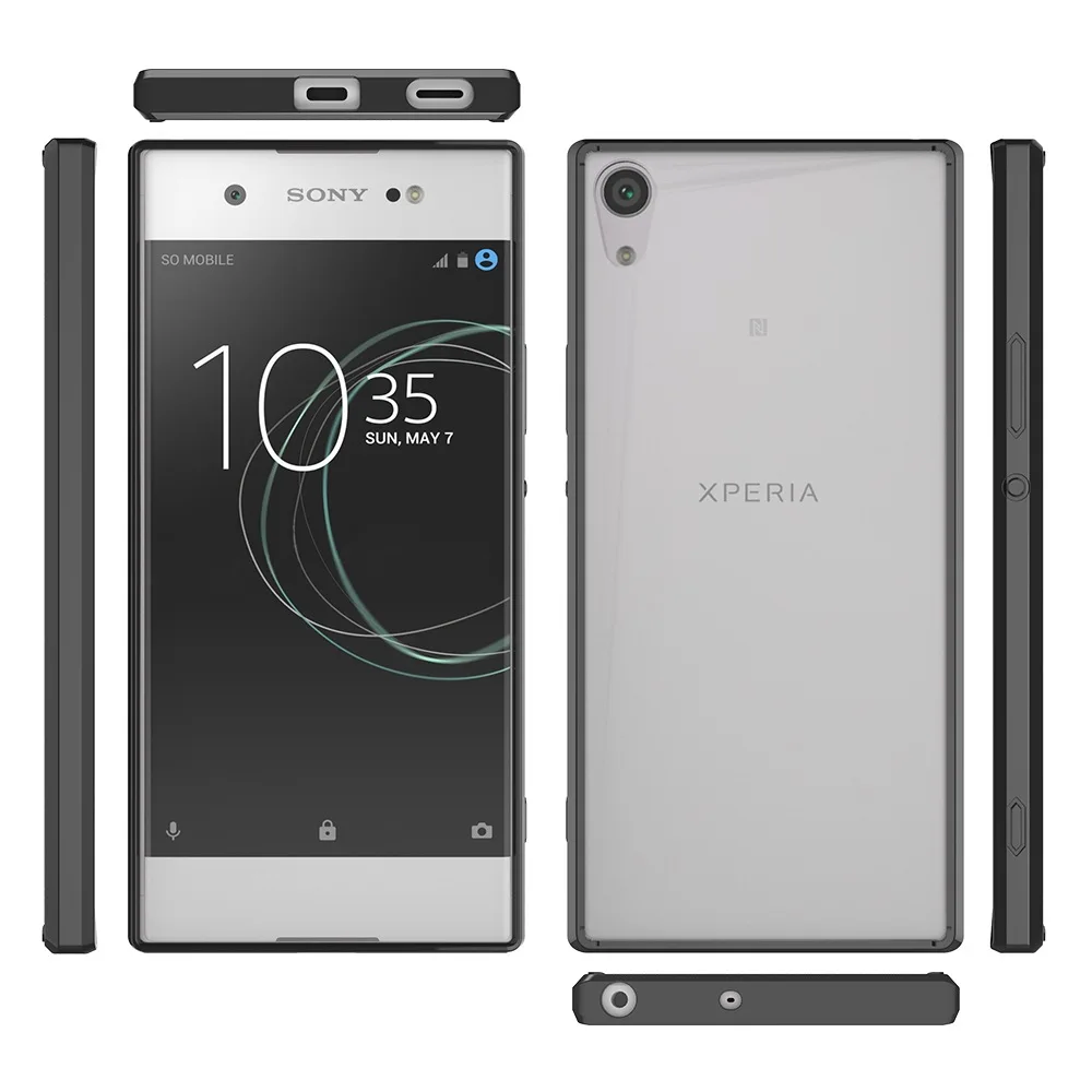 Жесткий чехол для Sony Xperia XA1 Ультра Прозрачный ударопрочный бампер силиконовый