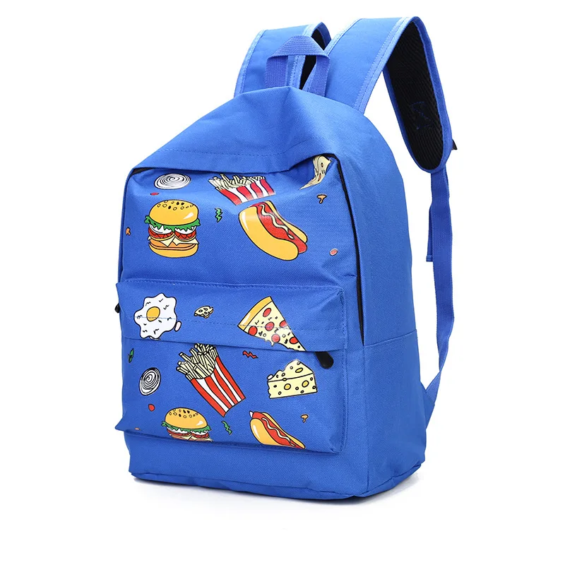 2016 Горячая Распродажа Новая мода еда картофель фри гамбургер школьные сумки с
