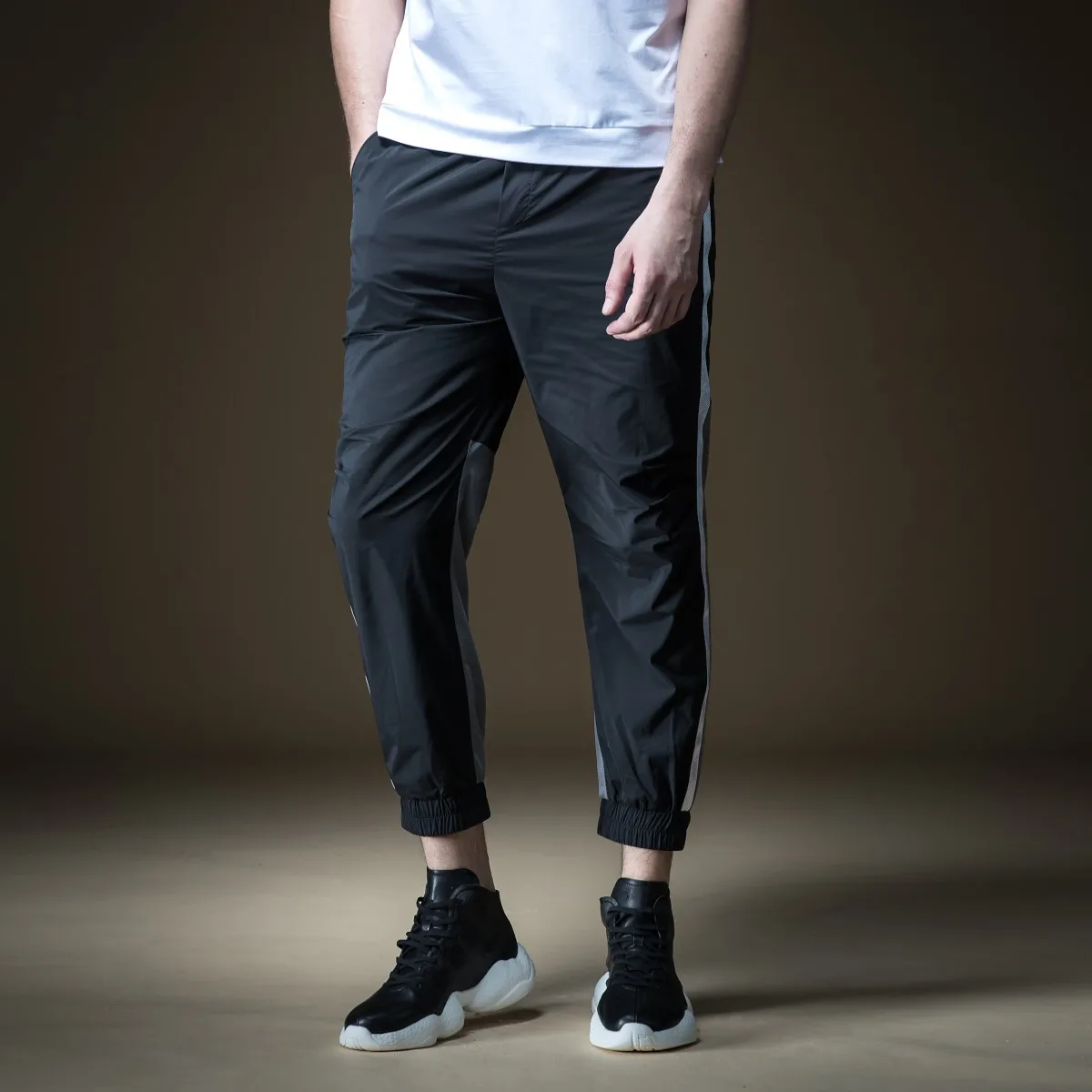 

2019 Pencil Pants Mid Hot Summer New Men's Cultivate Morality Leisure Trousers Nine Minutes Of Pants B192317337 Foot Movement