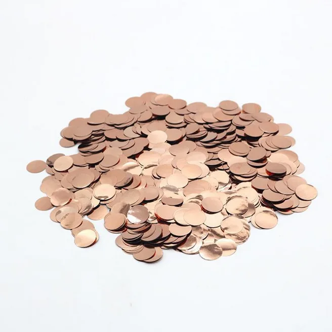 rose gold 50 г Золотой Серебряный конфетти из папиросной бумаги пол раскрывает мальчик девочка День Рождения Алюминиевая фольга круг воздушный шар "Конфетти" аксессуары - Цвет: rose gold