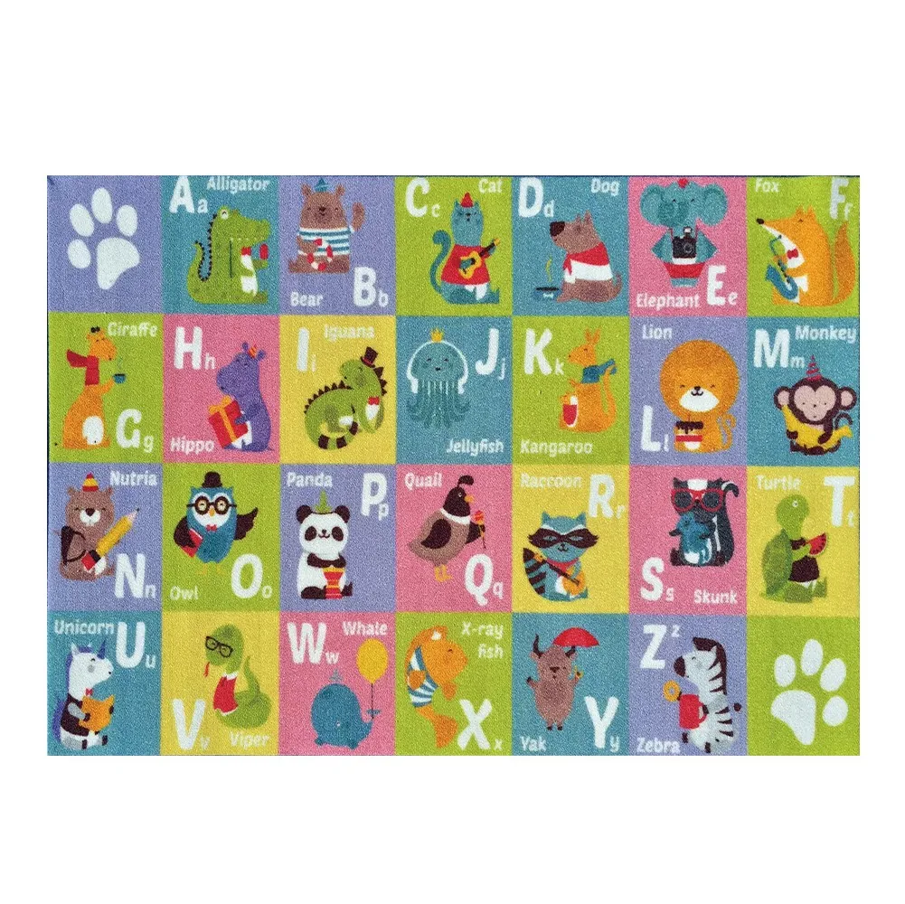 Children Education Collection Animal Numbers and Shapes Educational Rug Kid Play Safety Area Carpet Mat Home Decoration 80x150cm | Дом и сад