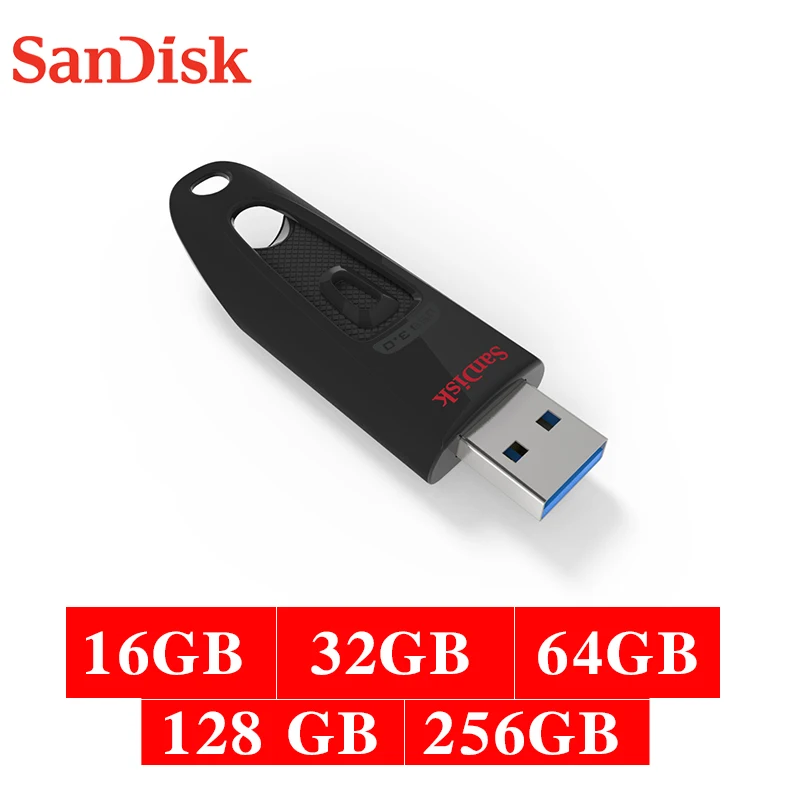 Sandisk оригинальный USB 16 ГБ 32 64 128 256 3.0 высокая скорость чтения 100 МБ телескопического