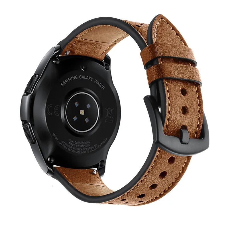 Кожаный ремешок для samsung Galaxy Watch 46 мм 42 мм gear S3 frontier/Классический 22 мм/20 мм браслет на запястье amazfit bip/bip 2