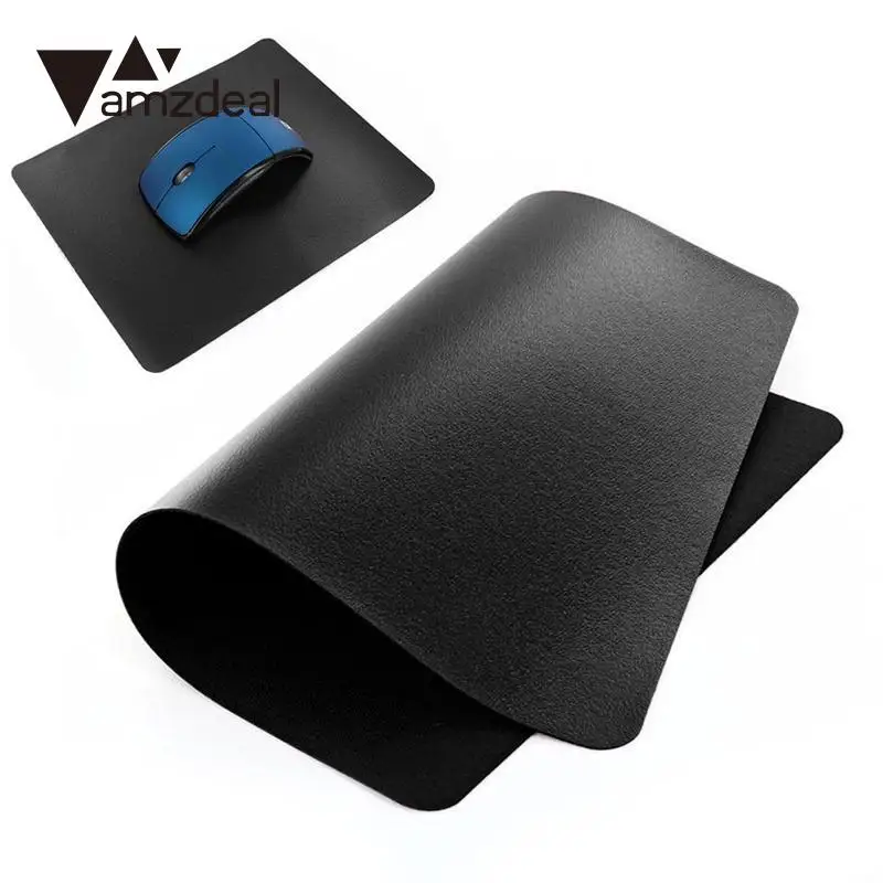 Amzdeal черный тонкий удобная оптическая Мышь Pad Коврики Противоскользящие игры