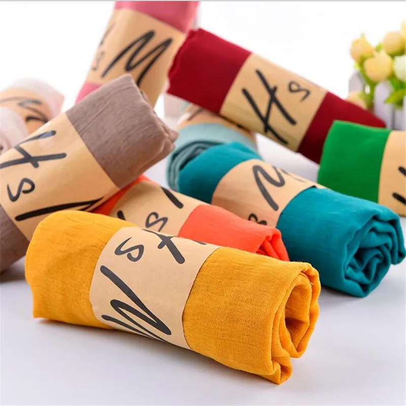 2017 г. женские хлопок белье сплошной шарф мусульманин глушитель повседневные