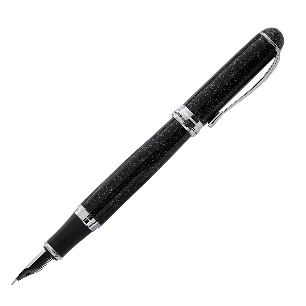 Ручки перьевые jinhao X750 два СИБ 0.5 мм 1.0 мм изгиб перо каллиграфии пера высокое качество канцелярия чернила ручки для записи - Цвет: Black Star