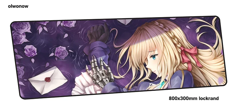Violet evergarden коврик для мыши для геймера, цветной игровой коврик для мыши 800x300x3 мм, рождественский подарок, ноутбук, эргономичный коврик для мыши