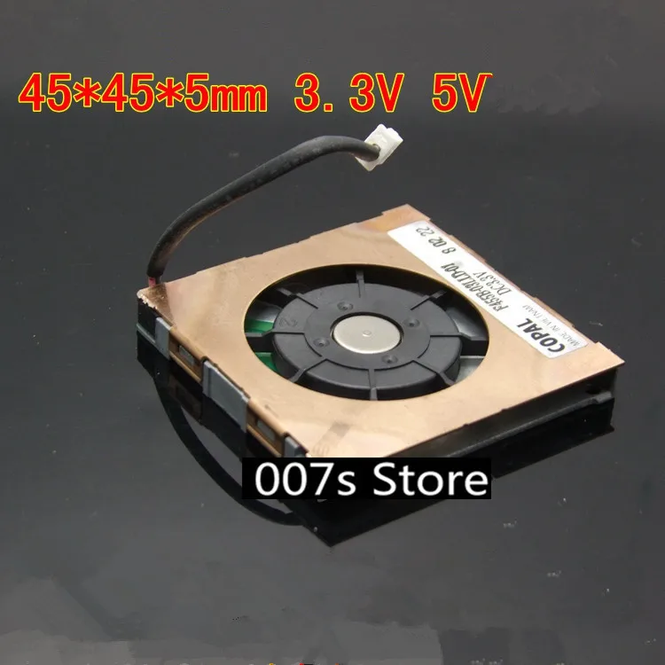

CPU Radiator Cooling Cooler Fan For COPAL F455B-03LLD-01 DC 5V 3.3V 45*45*5mm Aluminum Base